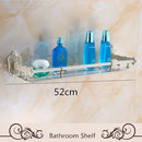 GobekUsa Aluminum Bath Hardware Set: Shelf, Towel Rack, Paper Holder, Brush Holder, Hooks
