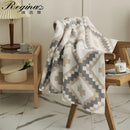 GobekUsa Knitted Geometric Quilt Blanket – Soft & Cozy Home Decor Blanket
