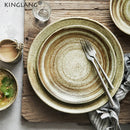 GobekUsa Japanese Style Ceramic Rice Bowl Round Dish - Swallow Design