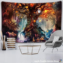 GobekUsa Ancient Trees Tapestry: Psychedelic 3D Print Wall Hanging for Boho Decor