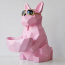 GobekUsa Cool Dog Tissue Box Holder with Storage Box Home Office Decor Dog Figurine