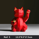 GobekUsa Lucky Cat Resin Statue: Modern Nordic Home Decor Figurine