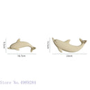 GobekUsa Dolphin Fish Ocean Background Ceramic Wall Decoration for Children's Room