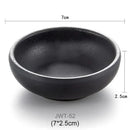 GobekUsa Black Melamine Plastic Dipping Sauce Dish Bowl Set - Pack of 4