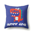 GobekUsa Dino Baby Pillowcase: Cute Dino Drive Car Letter Cushion Cover for Bedroom Decor