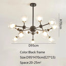 GobekUsa Black Postmodern Sputnik Chandelier for Dining Room and Home Decor