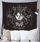 GobekUsa Cat Witchcraft Black Rose Tapestry Wall Hanging Tapestries for Home Decor