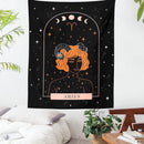 GobekUsa Celestial Constellation Tapestry Moon Phase Wall Hanging for Unique Home Décor