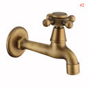 GobekUsa Antique Brass Wall Mount Bibcock Garden Faucet Small Pool Tap