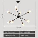 GobekUsa LED Metal Chandeliers for Living Room - Stylish Ceiling Light for Home Decor