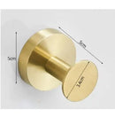 GobekUsa Brushed Gold Stainless Steel Robe Hook Wall Mounted Bathroom Hardware Hanger