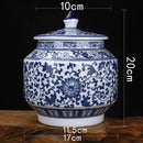 GobekUsa Blue White Porcelain Storage Tank for Living Room Decor & Small Objects.