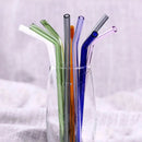 GobekUsa Glass Straws Set - Eco-Friendly Reusable Colorful Drinking Tubes
