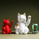 GobekUsa Lucky Cat Resin Statue: Modern Nordic Home Decor Figurine
