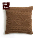 GobekUsa Knitted Rhombus Pillowcase: Super Soft Throw Pillow Cover for Home Decor