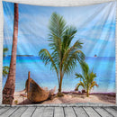 GobekUsa Beach View Mandala Tapestry - Boho Wall Decoration for Hippie Vibes
