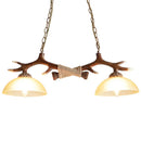 GobekUsa Antler Resin Chandelier: Nordic Pendant Light for Living/Dining Room, Bar, Cafe