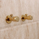 GobekUsa Gold Solid Brass Wall Mount Triangle Valve for Faucet and Toilet