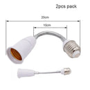 GobekUsa Gooseneck E27 to E27 Base Extension Adaptor for Lamp Bulb Holder