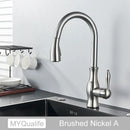GobekUsa Black Kitchen Faucet: Single Handle Hot & Cold Mixer with 360 Rotation