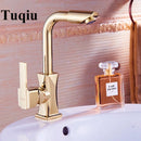 GobekUsa Brass Basin Faucet Swivel Spout Vanity Sink Mixer - Gold/Rose Gold/Chrome
