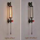 GobekUsa Industrial Pipe LED Wall Sconce for Bedside Bedroom Aisle Cafe Restaurant