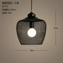 GobekUsa Industrial Birdcage Chandelier: Retro Iron Net Hanging Lamp for Creative Home Lighting
