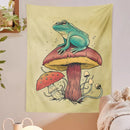 GobekUsa Frog Mushroom Psychedelic Tapestry Wall Hanging