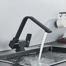 GobekUsa Black Kitchen Rotating Faucet | Foldable Single Handle Mixer Faucet