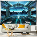 GobekUsa Galaxy Alien Planet UFO Spacecraft Tapestry Wall Hanging Home Decor