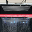 GobekUsa 16"x32" LED Rainfall Shower Head - Color Changing Luxury Square Design