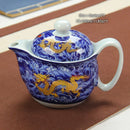 GobekUsa Dragon Teapot Tea Set, Porcelain Kung Fu Teaware for Puer Oolong Ceremony