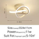 GobekUsa LED Chandelier Black White Ceiling Lights