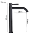 GobekUsa Black Deck Mounted Basin Mixer Tap | Hot Cold Water Faucet for Bathroom Basin