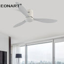 GobekUsa 52" Black DC Ceiling Fan, Remote Control, No Light