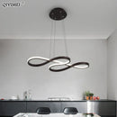 GobekUsa Gold LED Pendant Light Kitchen Dinning Room Music Lamp Shade, Lustres Luminaire Fixtures