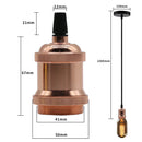 GobekUsa Industrial Pendant Light Lamp E27 90-265V Edison Bulb Holder Loft Home Decor