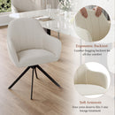 Swivel Dining Chairs Set of 2 — Beige Linen Tufted with 360° Rotation & Ergonomic Backrest