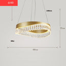 GobekUsa Golden Crystal Stainless Steel Chandelier for Dining Room