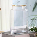 GobekUsa Gold Glass Vase Hydroponic Plant Flowers Living Room Dining Table Decor