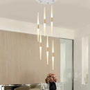 GobekUsa LED Chandelier: Stunning Loft Living Room Bedroom Kitchen Ceiling Light, Long Hanging Fixture