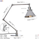 GobekUsa Industrial LED Table Lamp For Home Decor - US/EU Plug Switch, Loft Style