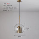 GobekUsa Ball Glass Pendant Light Modern Kitchen Dining Living Room Fixture