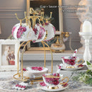 GobekUsa Bone China Tea Set: Cup, Saucer, Mug, Sugar Pot, Jug, Teapot