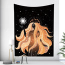 GobekUsa Boho Girl Tapestry: Hippie Yoga Mat, Sofa Blanket, Home Decor Art