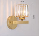 GobekUsa Crystal Sconce Light Gold Black Metal Glass Lampshade Wall Fixture
