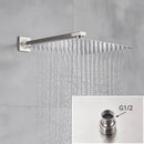 GobekUsa Brushed Nickel Shower System with Rain Shower Head for Wall Mounted Bathroom