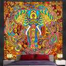 GobekUsa Elephant God Mandala Tapestry: Bohemian Home Decor Hippie Style Large Tapestry