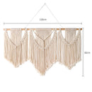 GobekUsa Large Hand-Woven Macrame Wall Hanging Tapestry with Wooden Stick & Tassels
