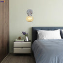 GobekUsa Amber Glass Ball Wall Lights - Modern LED Wall Lamp for Home Bedroom Mirror Stair